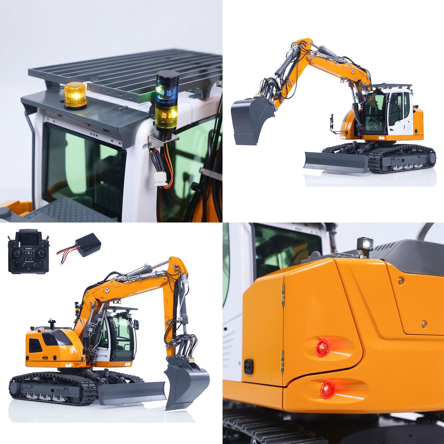 LR914 PRO MAX Metal 1/14 RTR RC Hydraulic Excavator Remote Control Digger Construction Car 8ways Valve PL18EV LITE Radio Battery Engineering Vehicle
