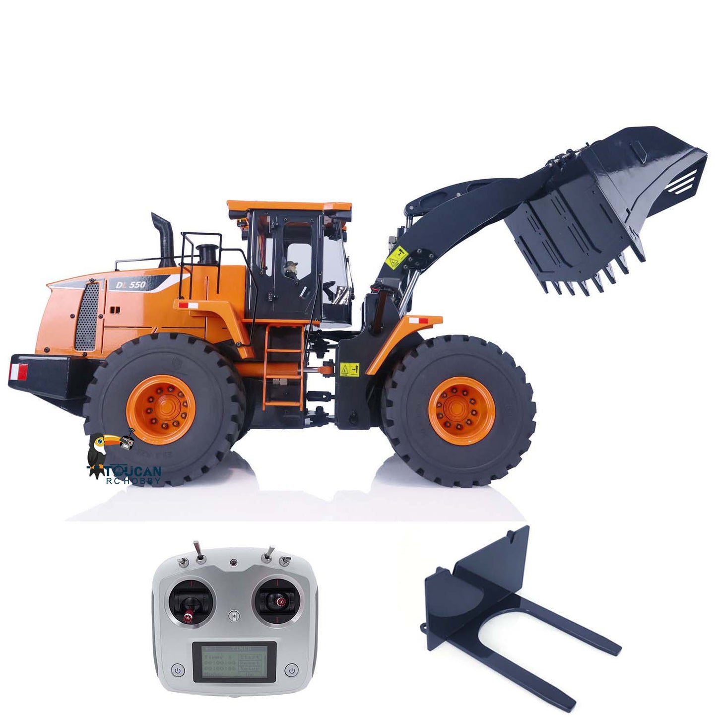 XDRC Metal WA470 1/14 Hydraulic RC Loader Remote Control Trucks 980L PNP Cars Hobby Model Light Sound No Tooth Bucket