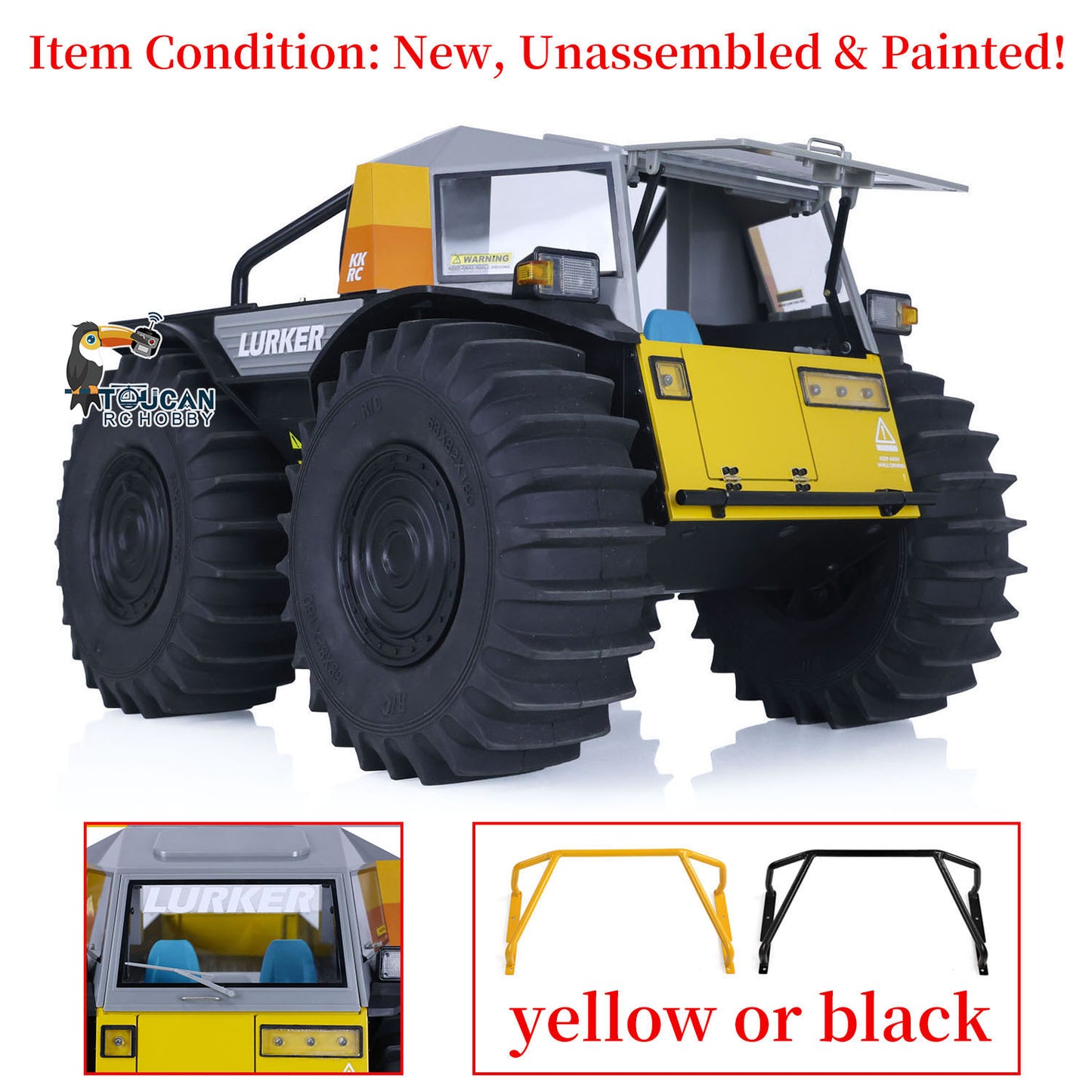 1/10 All-terrain RC Off-road Vehicle Amphibious Climbing Car KIT D-E077 Painted and Unassembled Kits DIY Hobby Model Gift