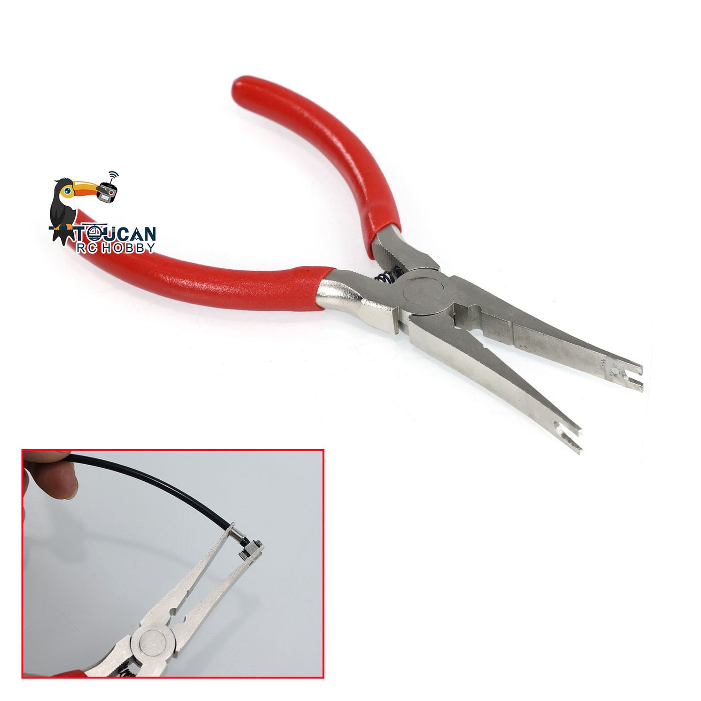 Metal Pliers Painted Flat Nose Pliers for Tubes Sleeves RC Hydraulic Excavator Truck Loader Forklift Dumper Construction Vehicle