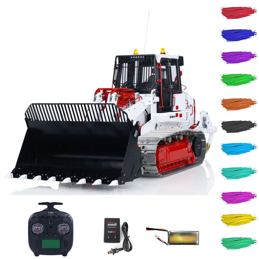 1:14 LESU 973K RC Hydraulic Loader RTR Radio Control Modle Tracked Car Openable Bucket  Engineering Vehicle Flysky ST8 Constraction Machine