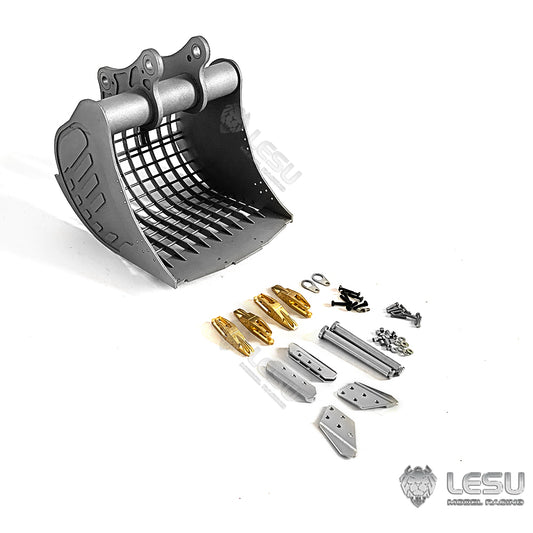 LESU Metal Grille Narrow Bucket for 1/14 ET35 RC Hydraulic Excavator Radio Controlled Digger Vehicle Simulation Accessories