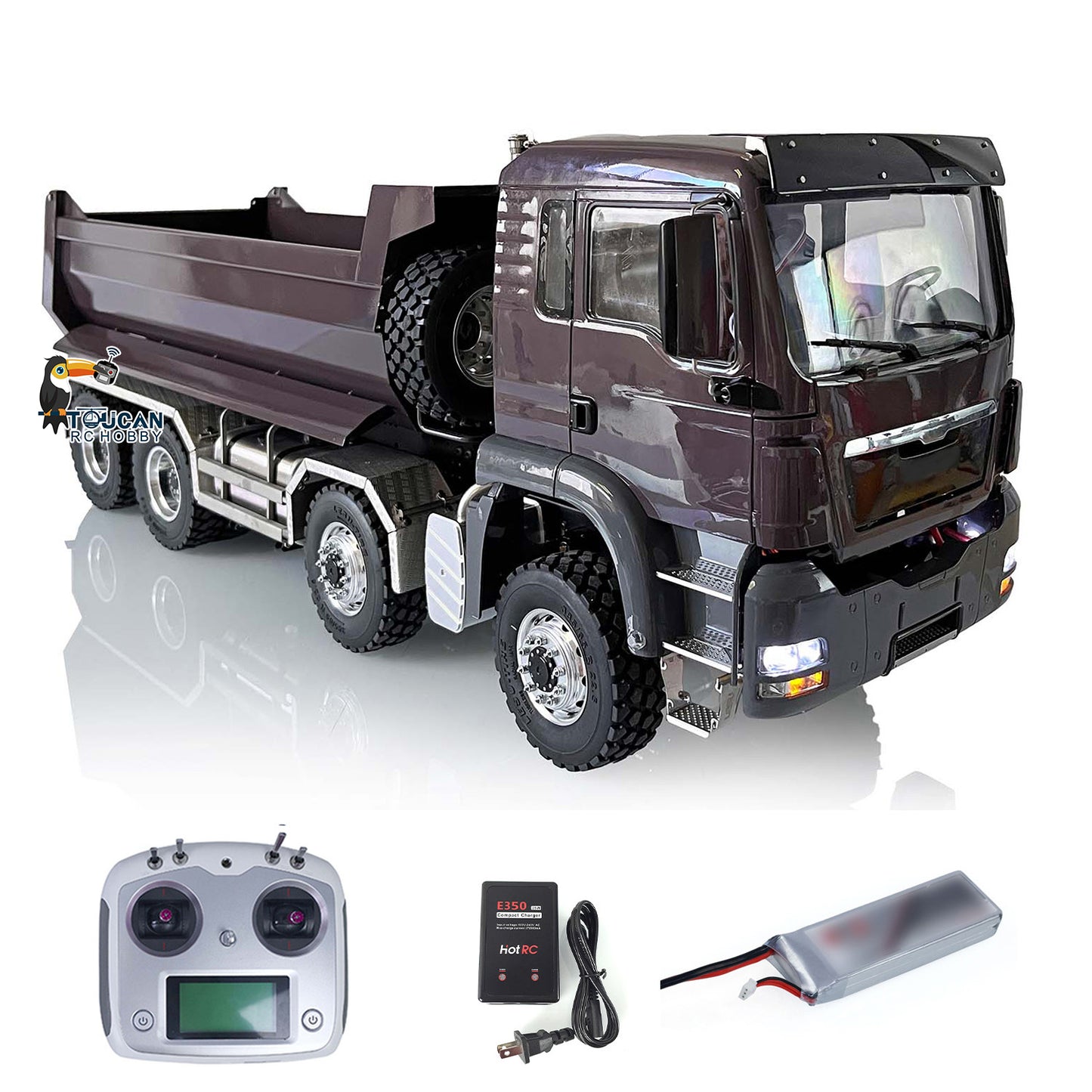 8x8 LESU 1/14 Hydraulic RC Dumper Truck RTR Remote Control Tipper Car Model