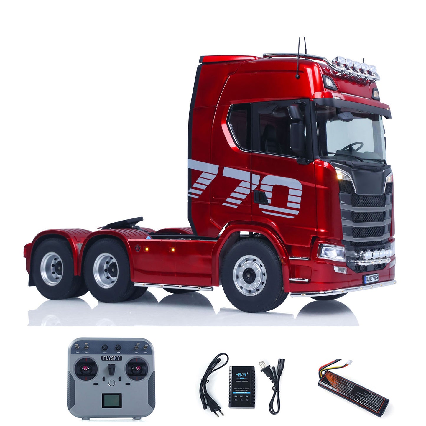 Fast Shipping KABOLITE 1/14 770S 100 RC Tractor Truck 6x6 Remote Control Lorry Car 2Speed Gearbox Differential Lock Battery Radio RTR Model