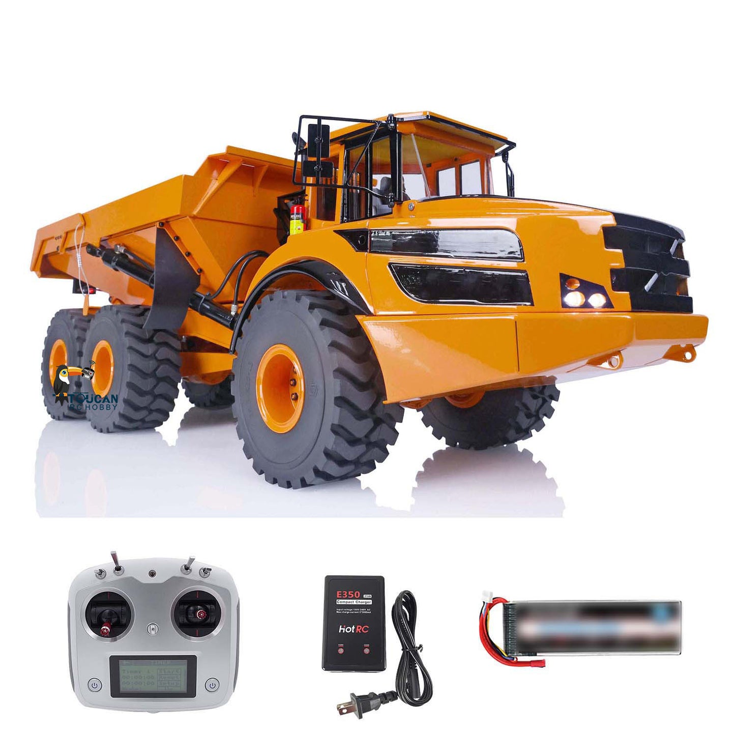 1/14 6*6 Metal Hydraulic Lifting RC Articulated Truck Radio Control Dumper Tipper RTR Model Optional Color Flysky i6S ESC Motor