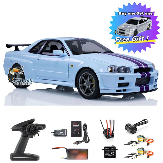 Capo 1:8 4x4 RC Drift Car Remote Control Roadster RTR R34 High-speed Hobby Model DIY Toys Brushless Motor Assembled Painted