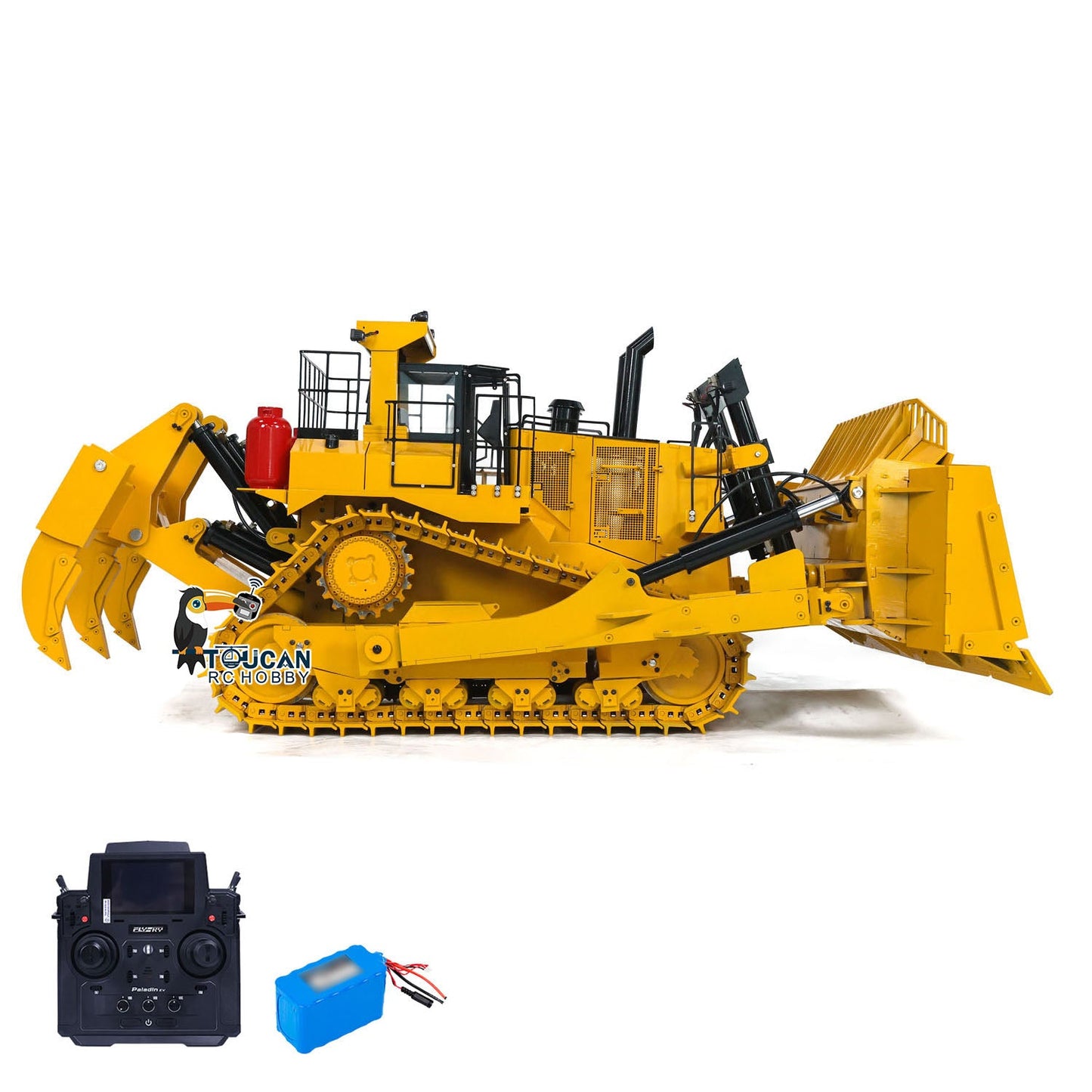 1/10 3-plow D11T Giant RC Hydraulic Bulldozer Radio Control Dozers Heavy Duty PL18EV Vehicle Painted Hobby Model DIY