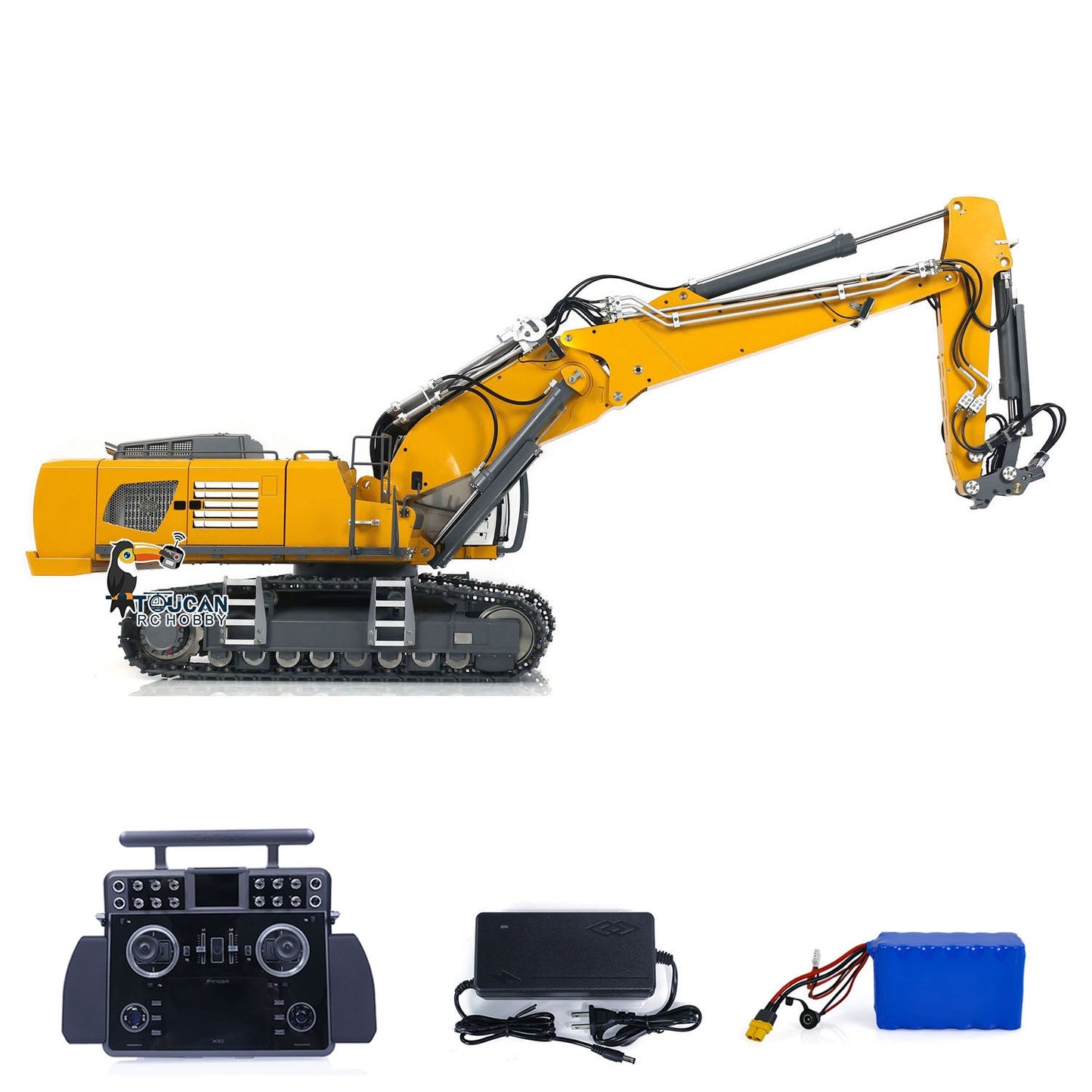 1/14 K970-301S CUT 3 Arms Hydraulic RC Excavator Radio Controlled Digger Tamden XE Simulation Vehicles RTR Painted