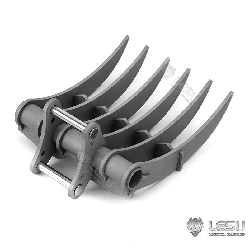 LESU Metal Nail Rake Bucket for 1/14 RC Hydraulic Equipment Radio Controlled Excavator ET35 Upgraded Parts DIY Accessories