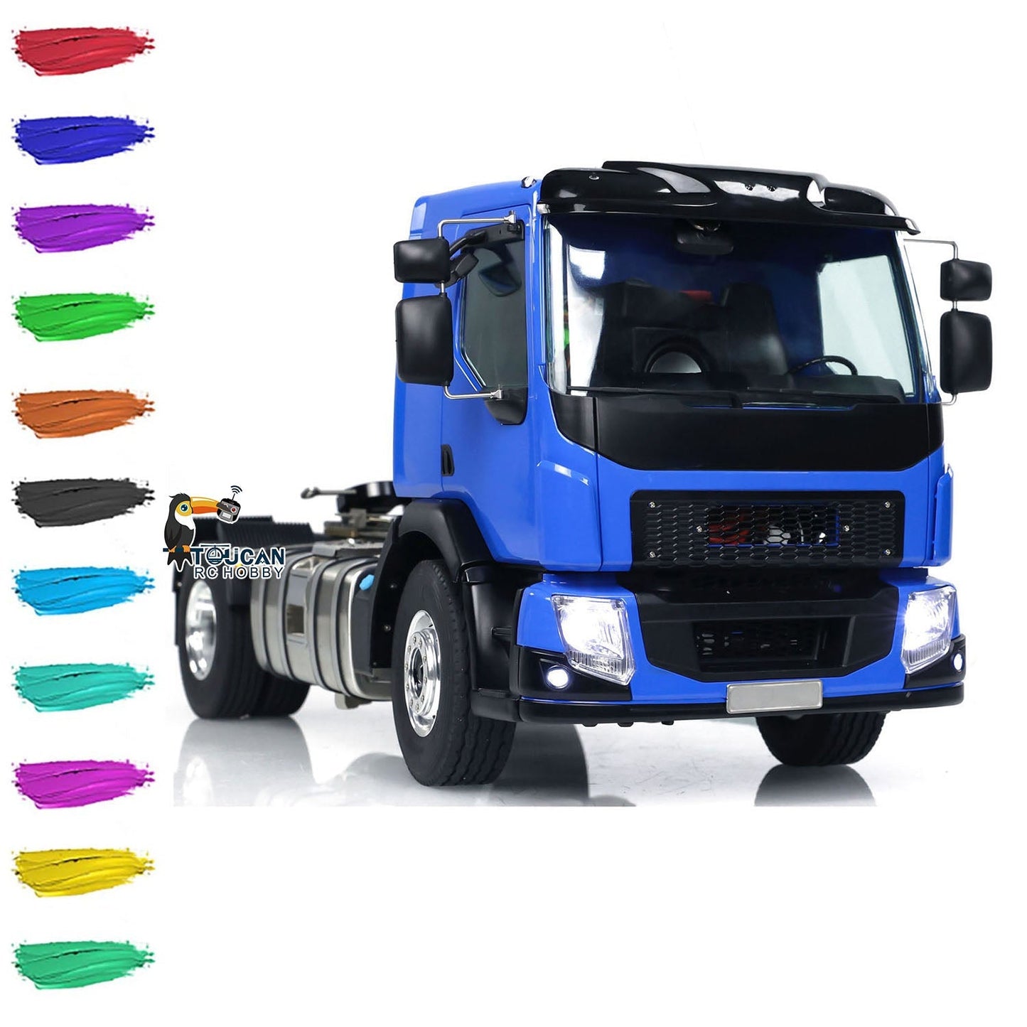 LESU 4x4 RC Tractor Truck 1/14 RTR Radio Controlled Car Light Battery Metal Chassis ESC Motor Painted Assembled