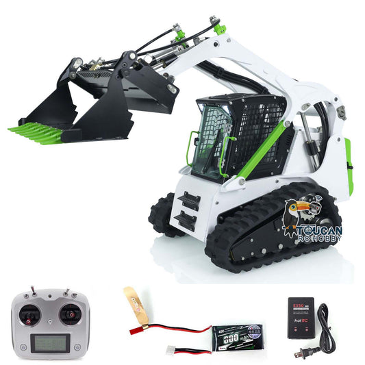 LESU 1/14 Aoue LT5 RC Hydraulic Skid-Steer Loader Remote Controlled Vehicle Electric Model I6S Radio Battery Model