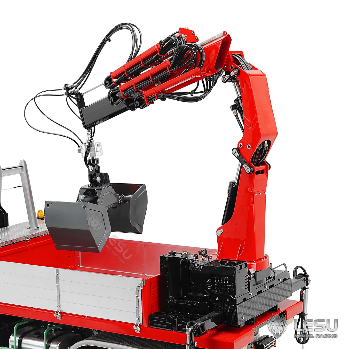 270¡ã Rotating LESU Metal Clamshell Bucket for DIY 1/14 RC Hydraulic Crane of Excavator Dumper Remote Control Tractor Truck