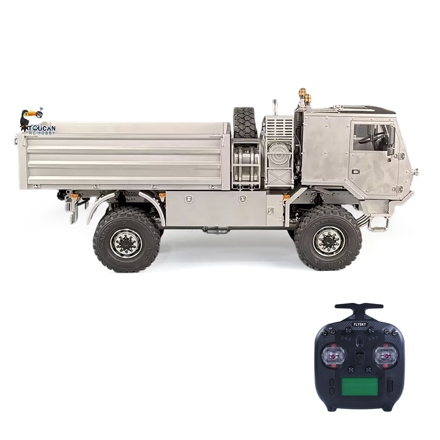 T815 3Speed 1/14 RC Off Road Military Truck Metal Body Remote Control 4X4 Transport Vehicle Flysky ST8 Radio Differential Locks