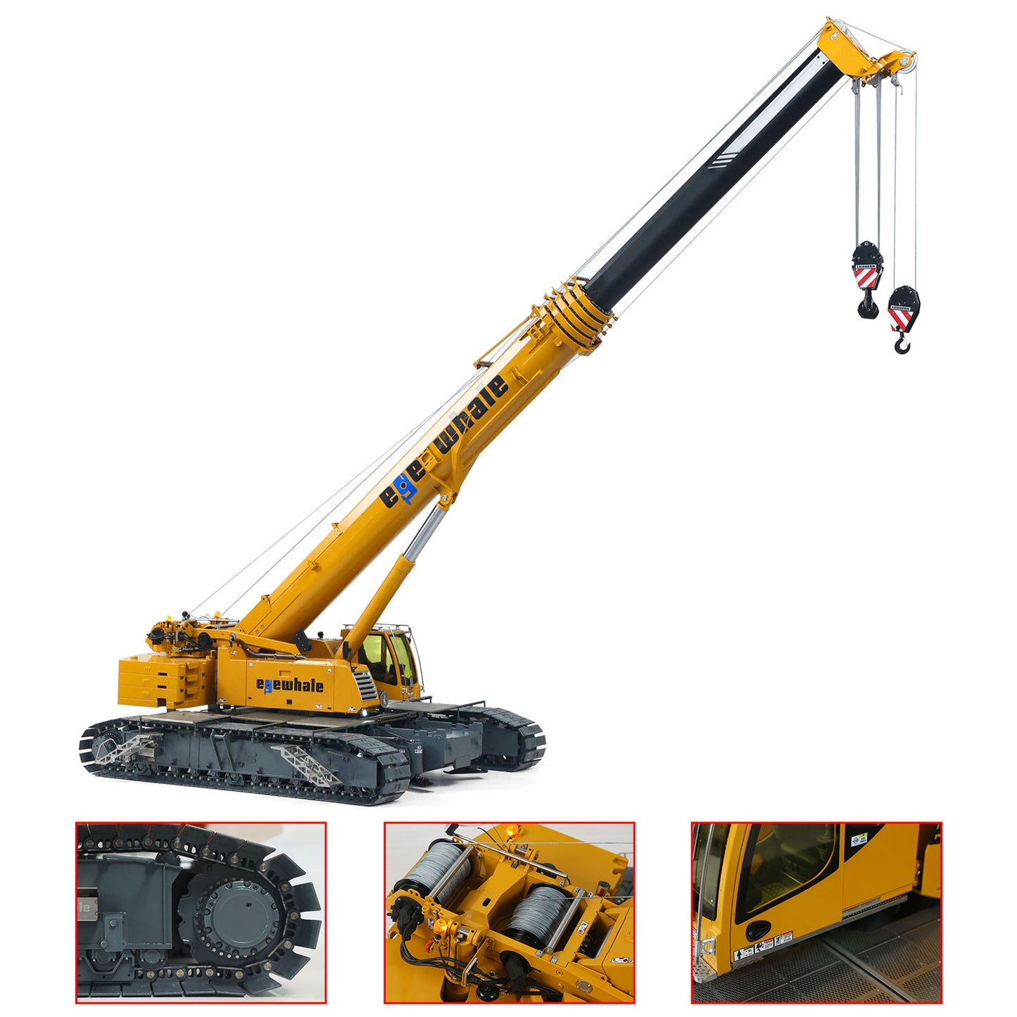 Pre-order Eyewhale New Product 1/14 All Terrain Remote Control Hydraulic Mobile Crane Truck D1220 6Axles Construction Vehicles Radio FlySky PL18EV