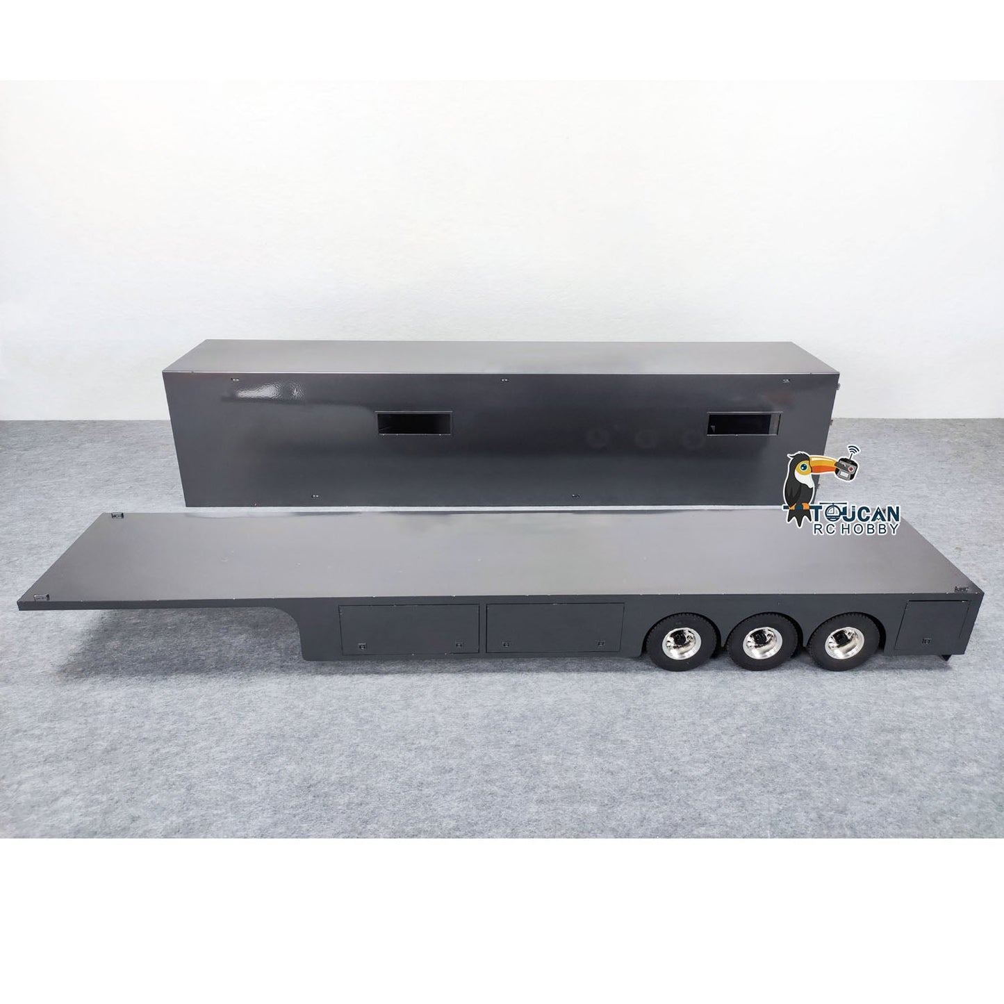 2in1 1:14 Metal 3 Axles Container Semi-Trailer for Radio Control Tractor Truck Car Hobby Modle Electric Lifting Legs