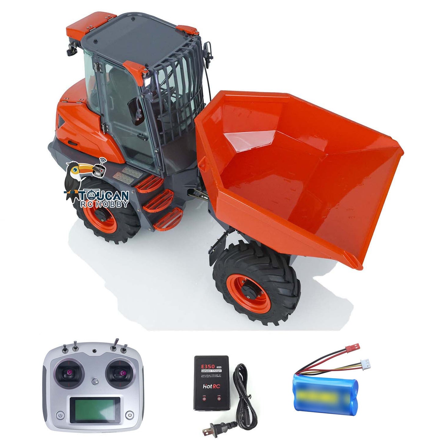 LESU 1/14 AOUE 6MDX Metal RC Remote Controlled Hydraulic Articulated Dumpers Painted Ready To Run Motor ESC Light System