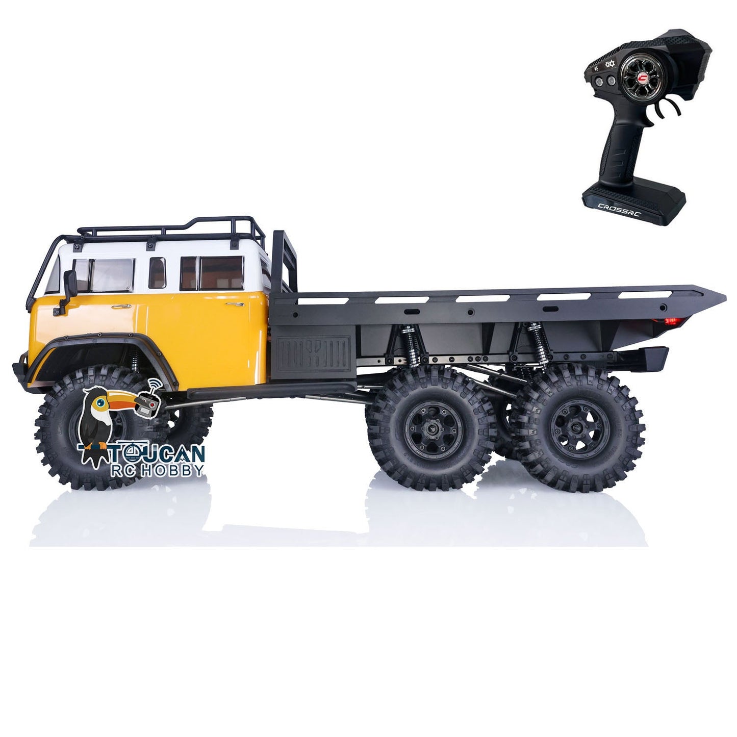 CROSSRC JT6 6WD 6X6 1:10 Scale 2.4GHz RC Crawler Remote Control Flatbed Car Model Lights DIY Simualtion Vehicle PNP ESC Motor Servo