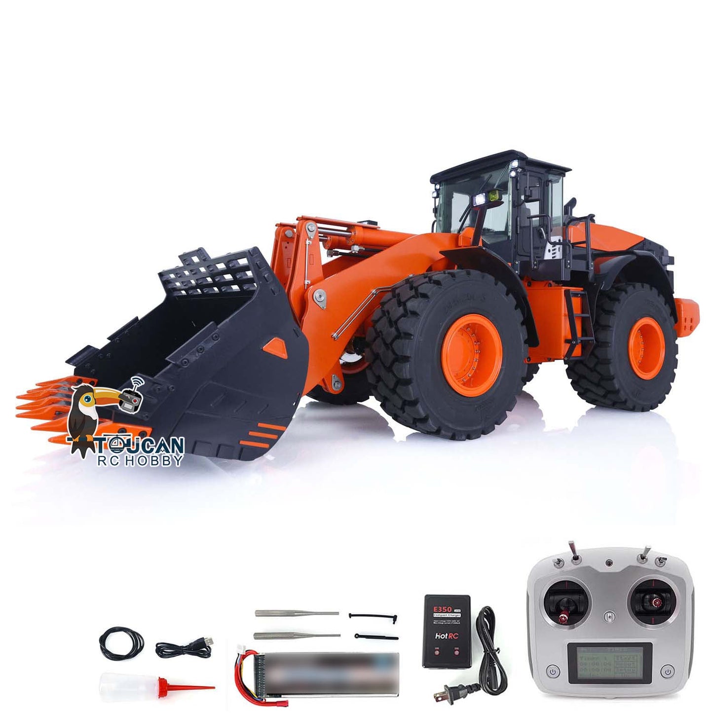 JDMODEL Metal Hydraulic Loader JDM-198 1/14 ZW370 RC Construction Vehicles RTR Car Models 2-Speed Transmission Battery