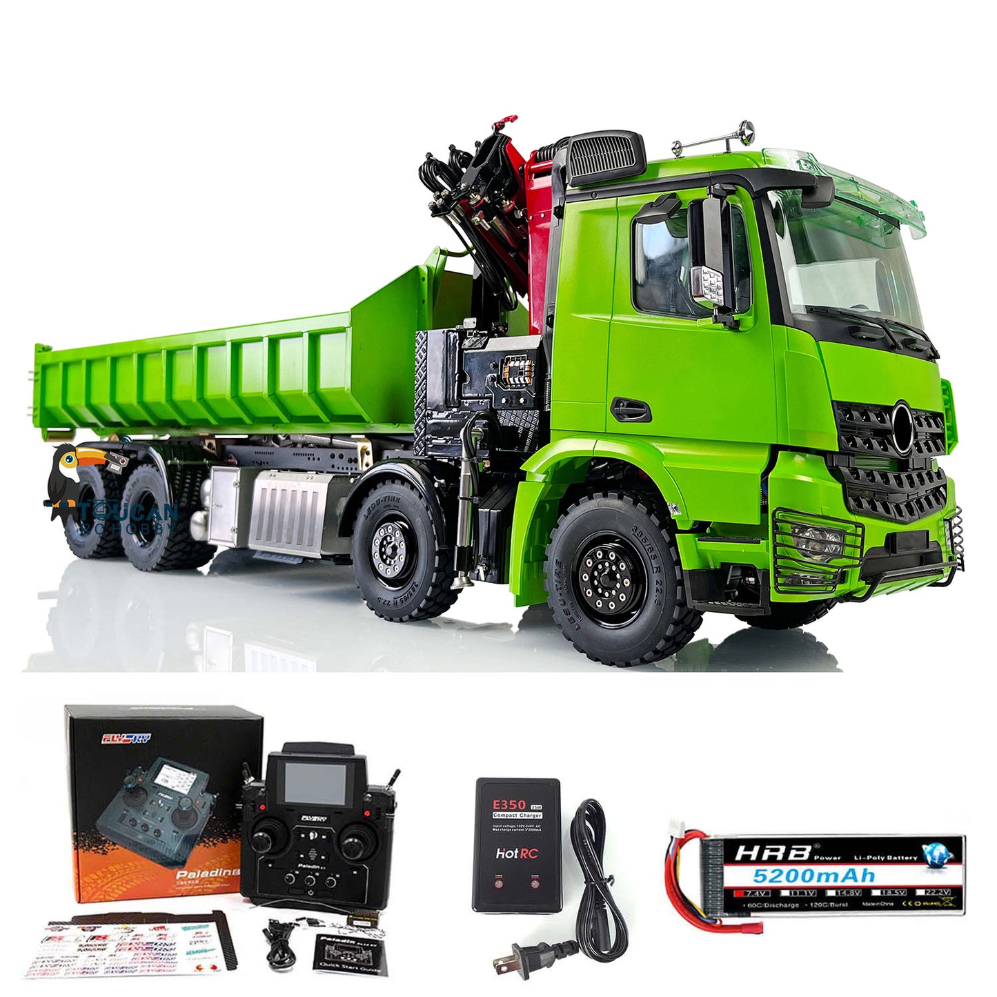 1/14 LESU RC Hydraulic Crane Dump Truck for 8x8 RTR Electric Dump Car Remote Control Vehicles Pump Valve FlySky PL18EV