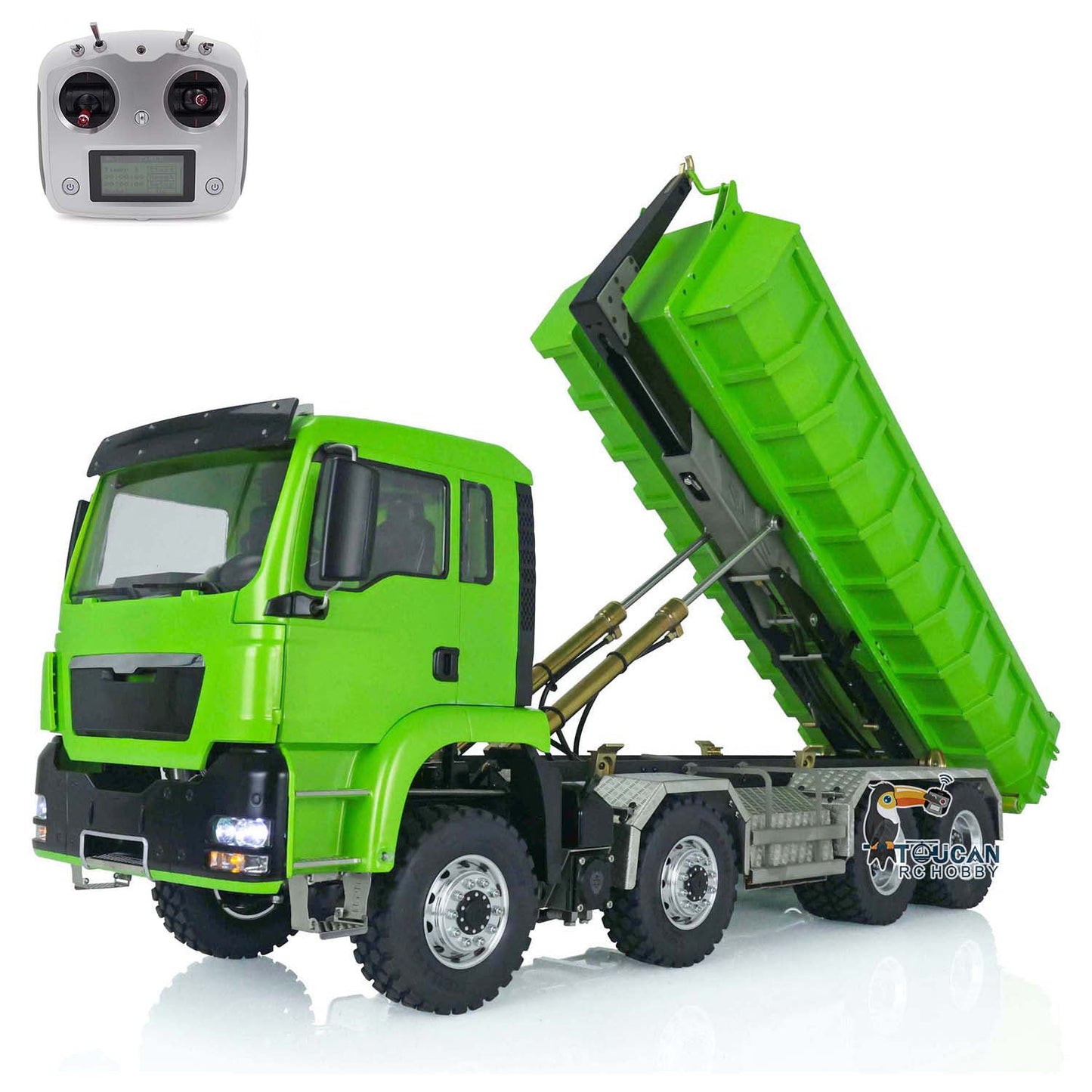 LESU 1/14 RC Hydraulic Dumper Truck 8x8 for TGS Roll On/Off Tipper Car Model