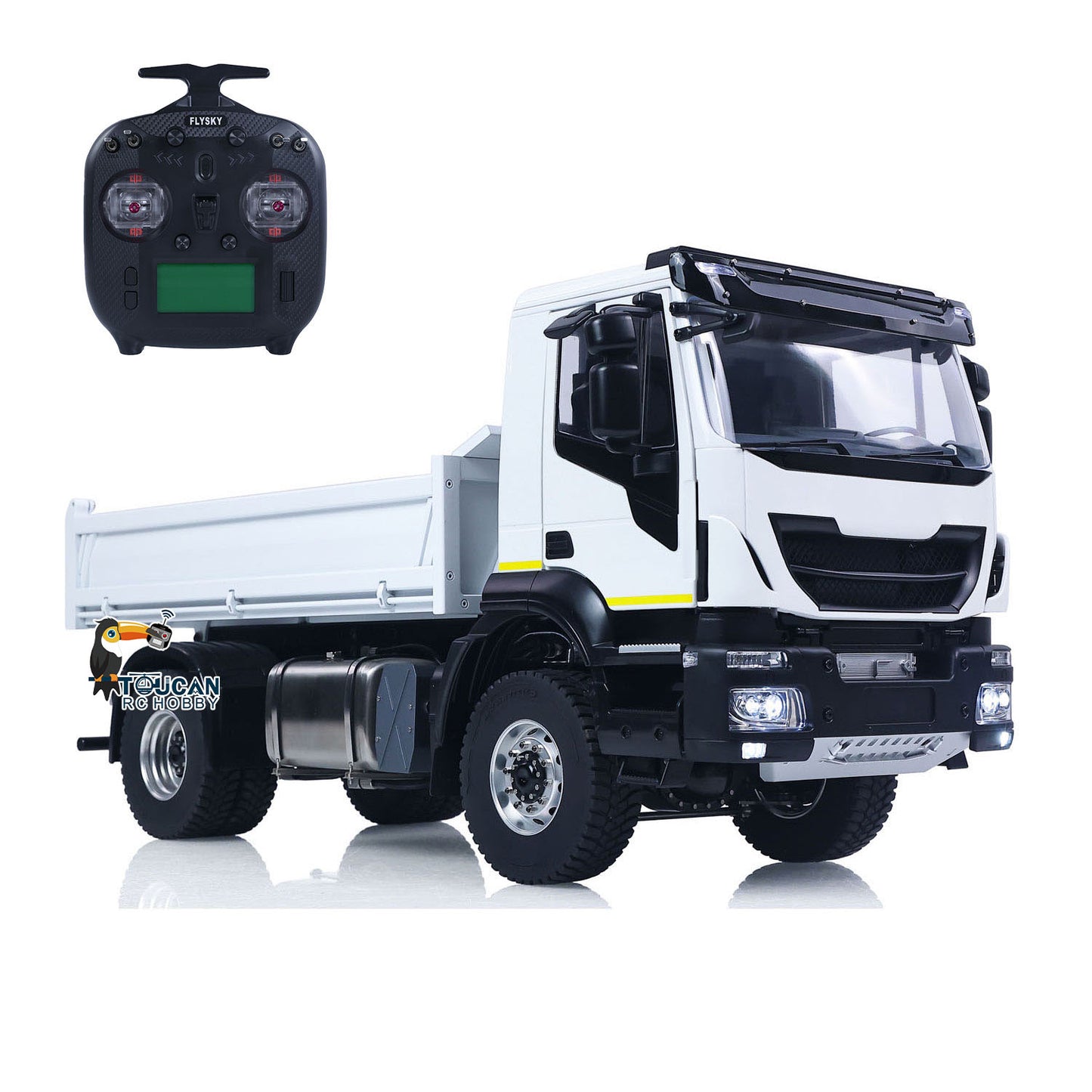 4*4 Metal 1/14 RC Hydraulic Dumper Truck Snow Blade Remote Control Tipper Cars Sound Light LED ESC Servo Assembled and Painted