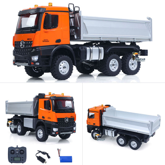 US STOCK 1/14 HUINA 1598 2.4G Remote Control Dumper 6¡Á6 Engineering Transport Vehicle Lifting Rod Tipper Car Light Sound Battery Toys