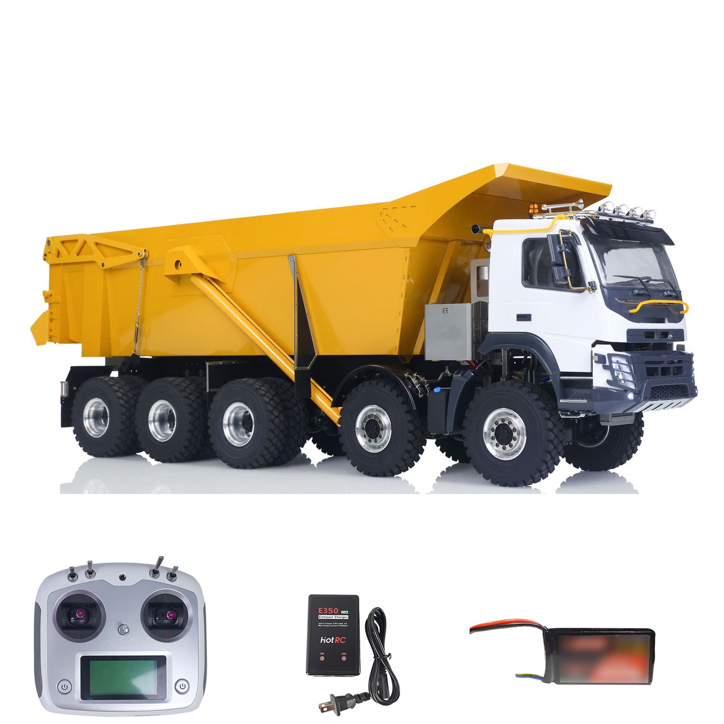 JDM 219 1/14 Metal Radio Controlled Hydraulic Dumper Truck 10X10 10X6 RC Tipper 3Speed Axles Transfer Case Differential Locks