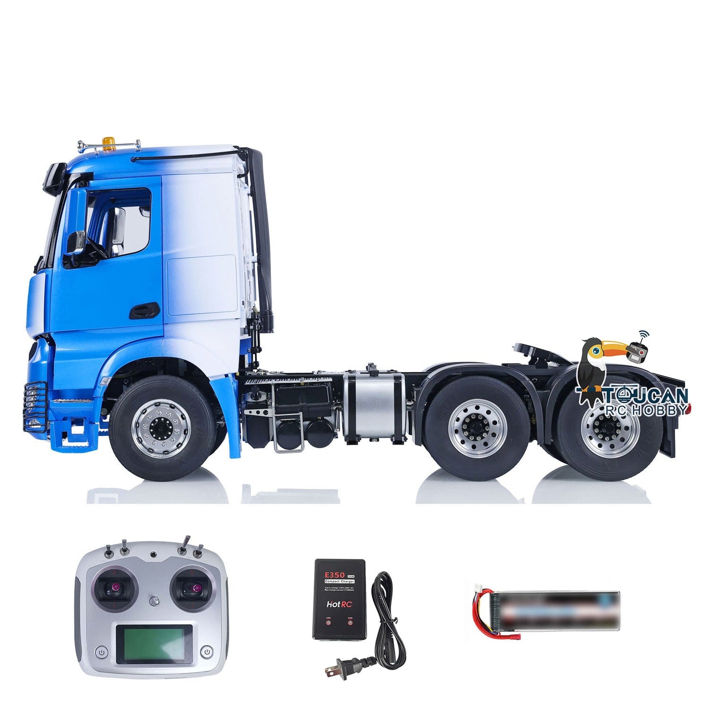 LESU 1/14 6x6 RC Tractor Truck RTR Wireless Controlled Car Painted Assembled Hobby Model Metal Chassis Sounds ESC Motor