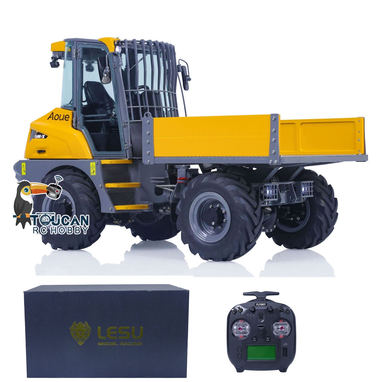 LESU Metal 4x4 1/14 RC Hydraulic Dumper Car 6MDX-B Tipper Trucks Emulated Remote Control Contruction Vehicle DIY Model