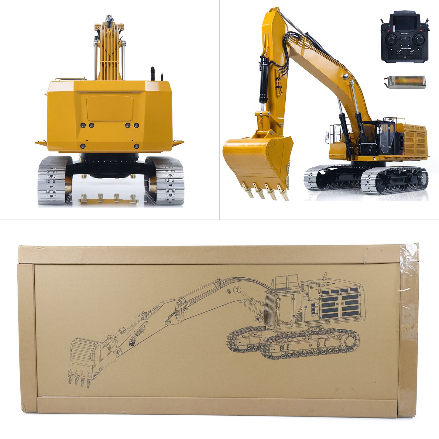 Finished LESU 1/14 Hydraulic RC Excavator 374 C374F Radio Controlled Digger RTR Heavy Machine Construction Car PL18EV LITE Battery Ready to Run