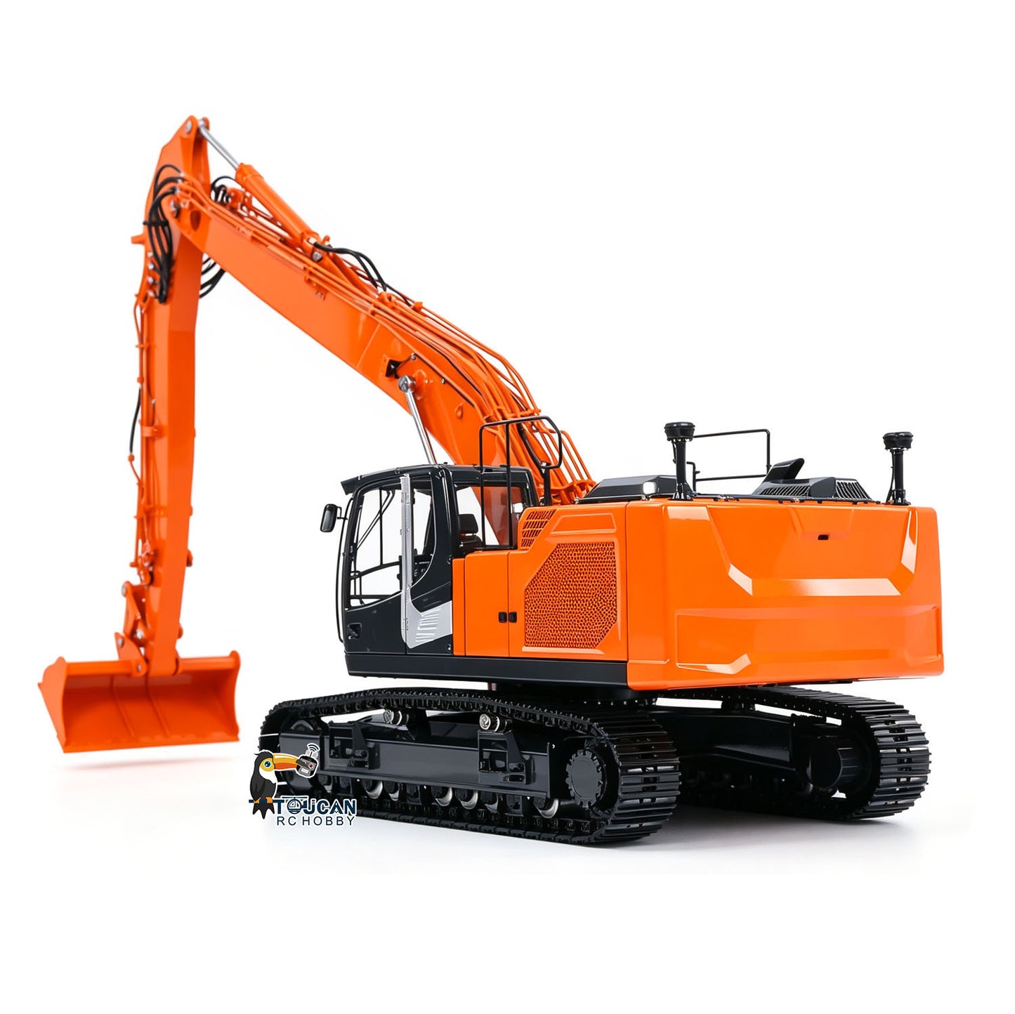 LESU 1/14 Metal RC Hydraulic Excavator AOUE LR945 CNC Long Reach Digger RTR 7CH PL18EV LITE Radio Battery Light Sound Charger