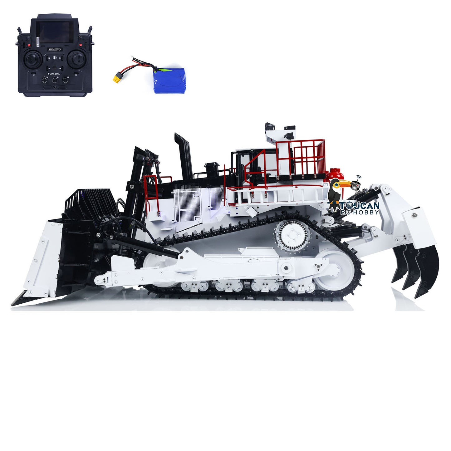 110KG D11T 1/14 RC Hydraulic Bulldozer PL18EV Remote Control Dozers Sound Light Smoke Assembled and Painted Motor ESC Servo