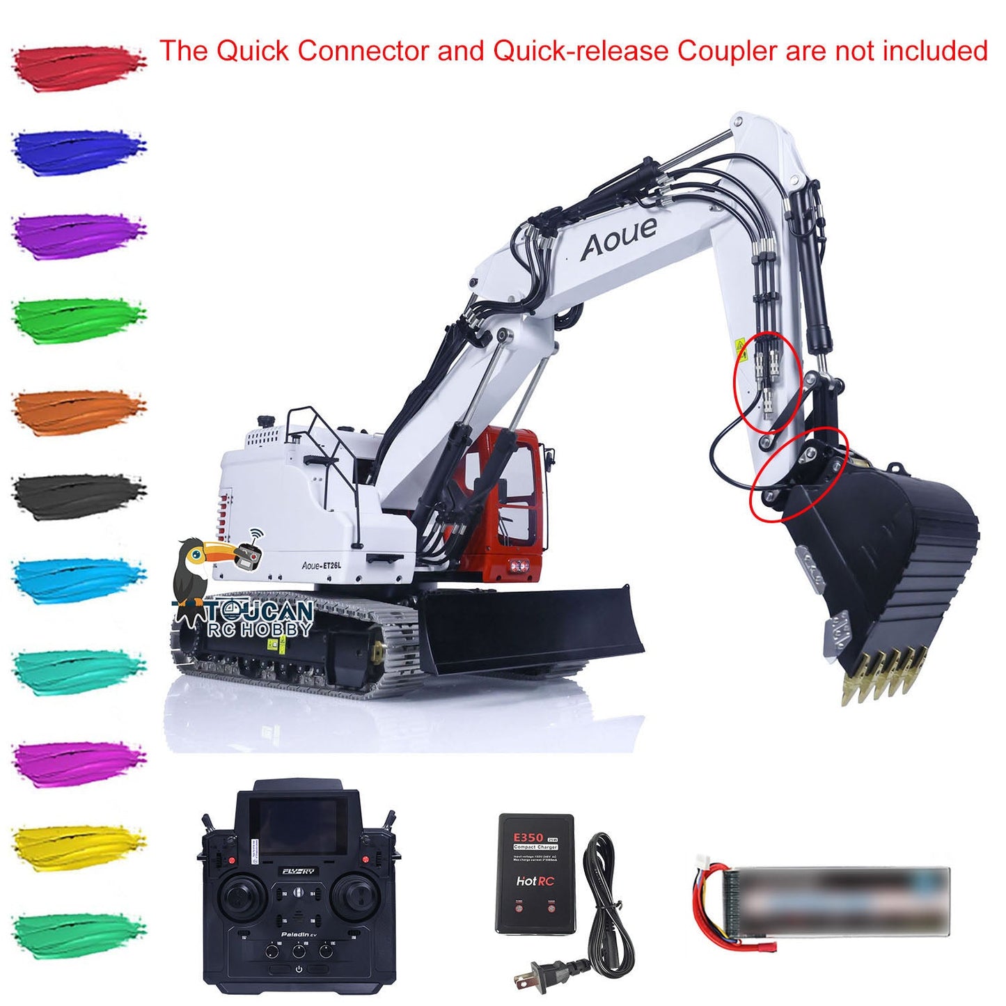 LESU Metal Aoue ET26L 1/14 Hydraulic RC Excavator Assembled Painted Radio Control Digger Hobby Model Emulated Contruction Vehicle