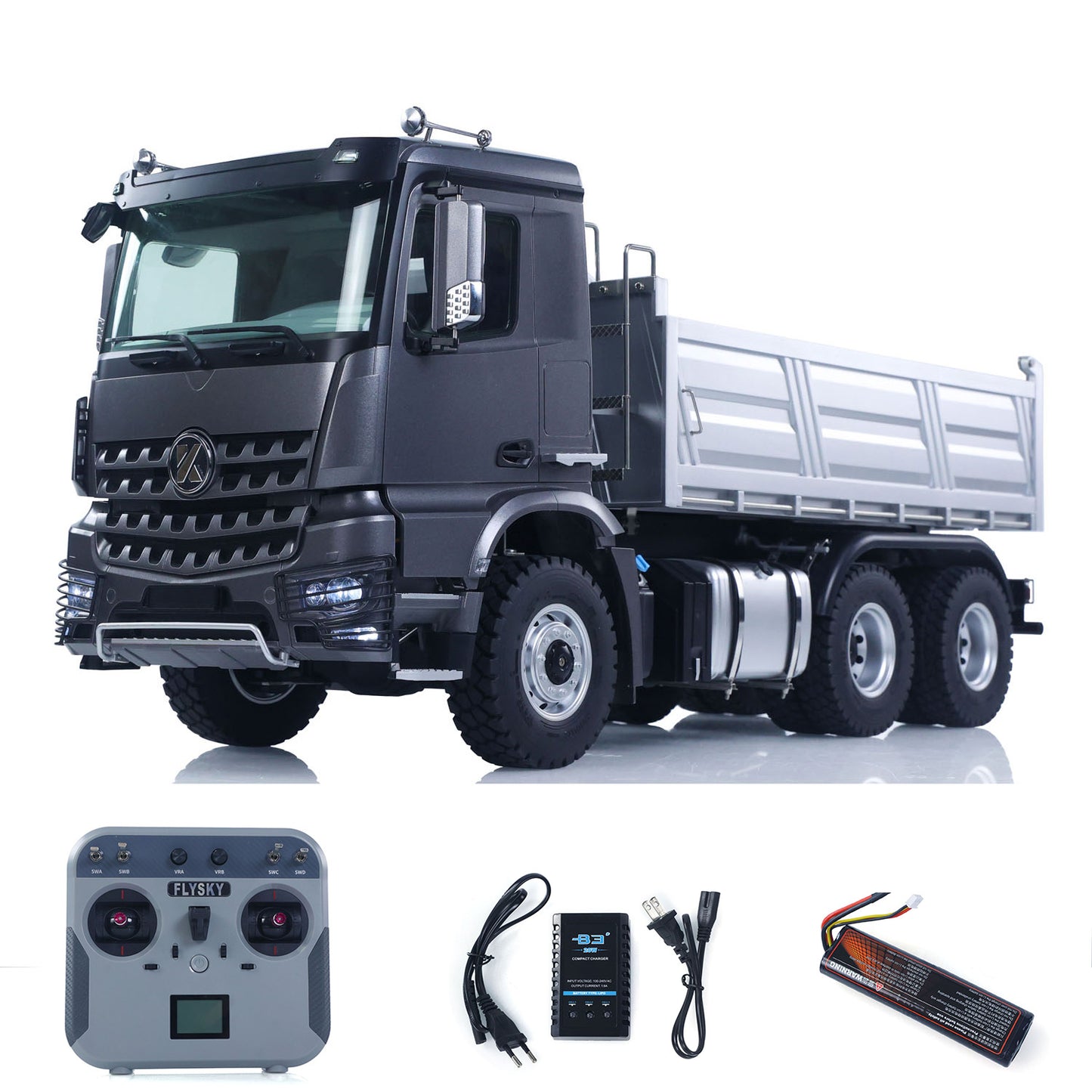 New 2.4G RC Electric Lifting Dumper 5702 Model 1:14 6x6 Remote Control Tipper Lifting Rod Vehicle Sound Light Motor RTR Car Toy