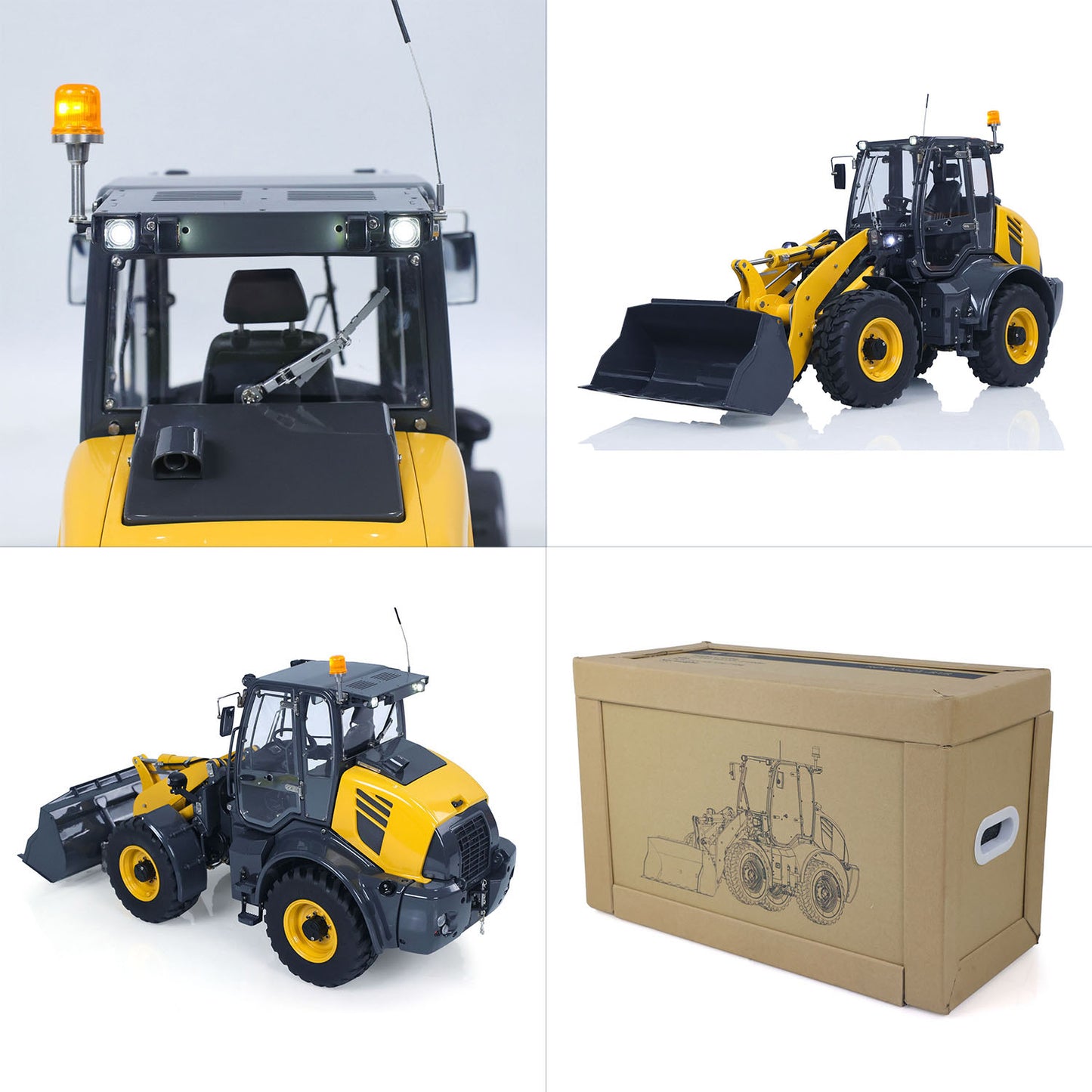 LESU PNP 1/14 4X4 RC Hydraulic Loader Aoue WA100M-8 Metal Remote Control Construction Vehicle Model 4CH Valve Axle Lock Sound Light Assembled