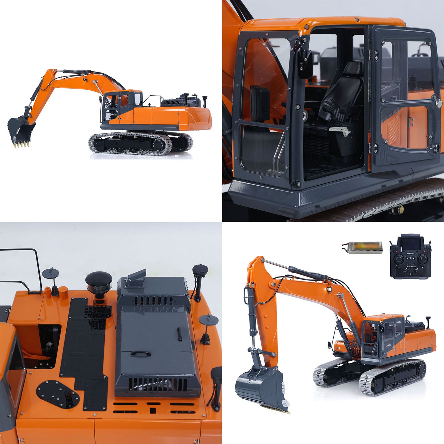 LESU Aoue DX350LC 1/14 Remote Control Digger Metal RC Hydraulic Excavator RTR Model 3CH Valve 4MPA Pump PL18EV Lite Battery Constraction Vehicle