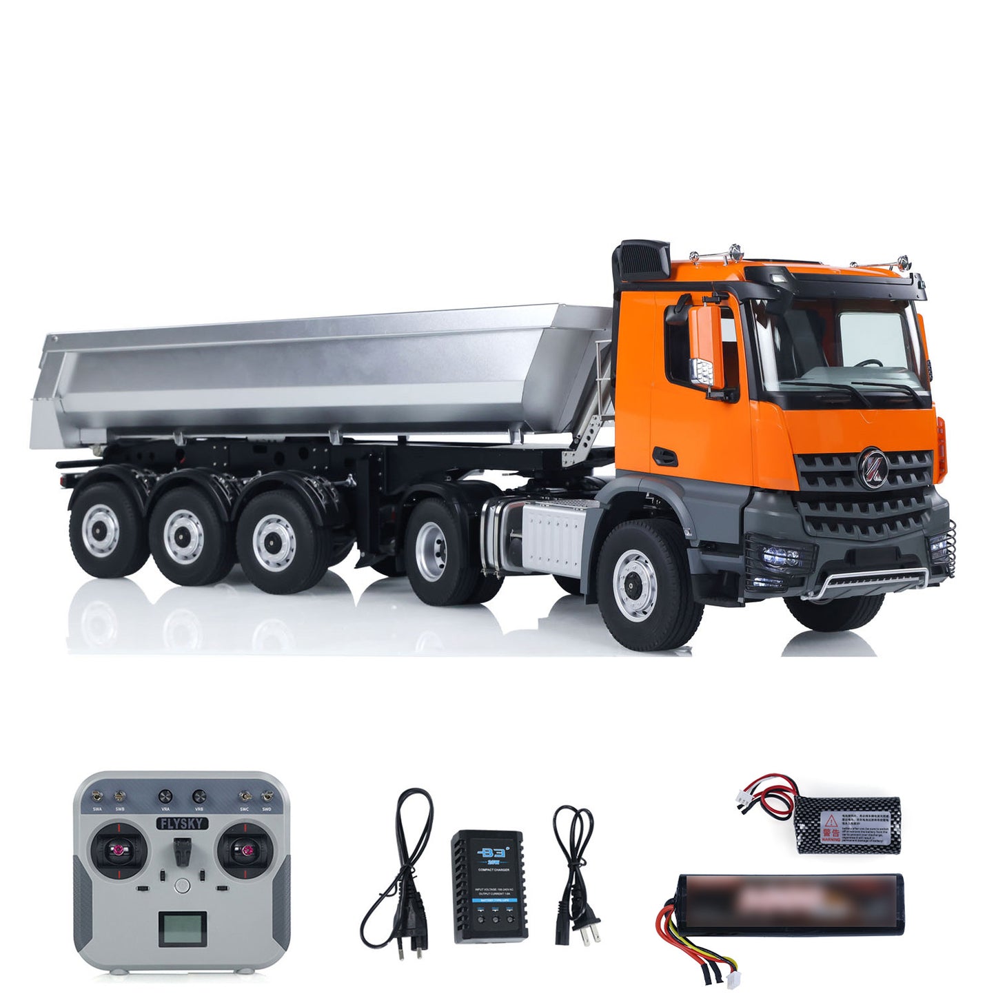 Fast Shipping Kabolite 1/14 4X4 RC Tractor Truck 3Axles Electric Lifting Dump Trialer RTR Car