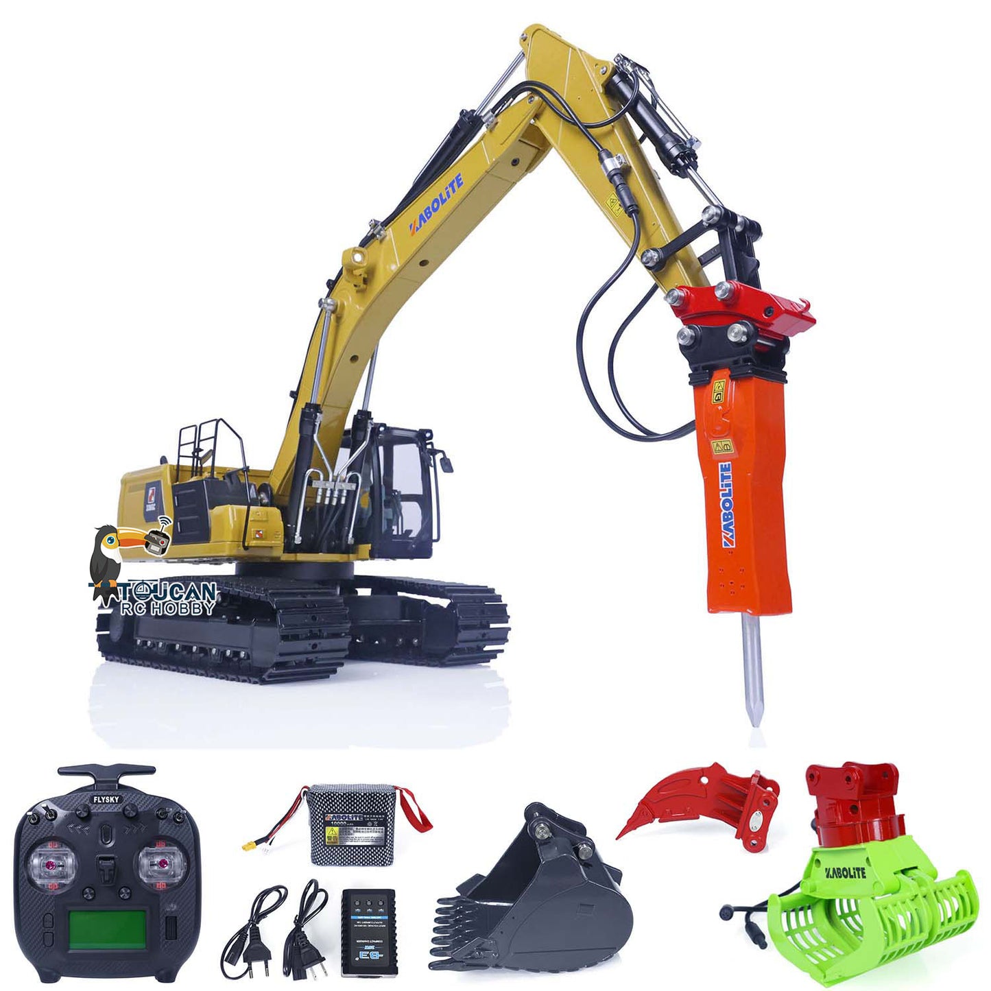 CA STOCK Second Hand 1/18 RC Hydraulic Excavator Kabolite K961 100S RTR Remote Control Digger Model