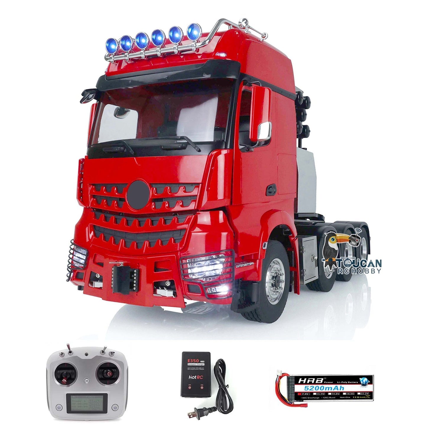1/14 TOUCAN 8*8 Metal Chassis with Painted and Assembled Cabin RC Tractor Truck RTR for 3363 1851 Radio Control Car
