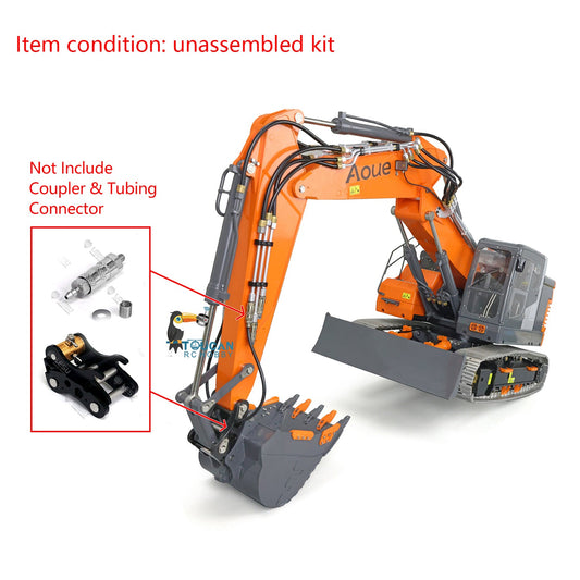 Metal 1/14 LESU Hydraulic RC Excavator Aoue ET26L Painted Remote Controlled Digger DIY Hobby Model Kits Motor ESC