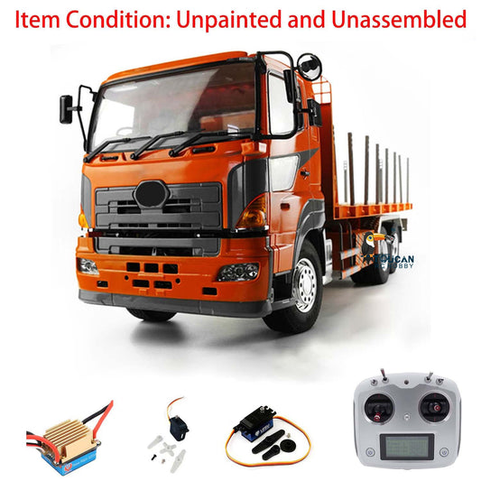 LESU 1/14 6x4 RC Lorry Model Flatbed Car Radio Control Tractor TruckESC Motor for TAMITA Trailer Remote Controlled Transport Vehicles