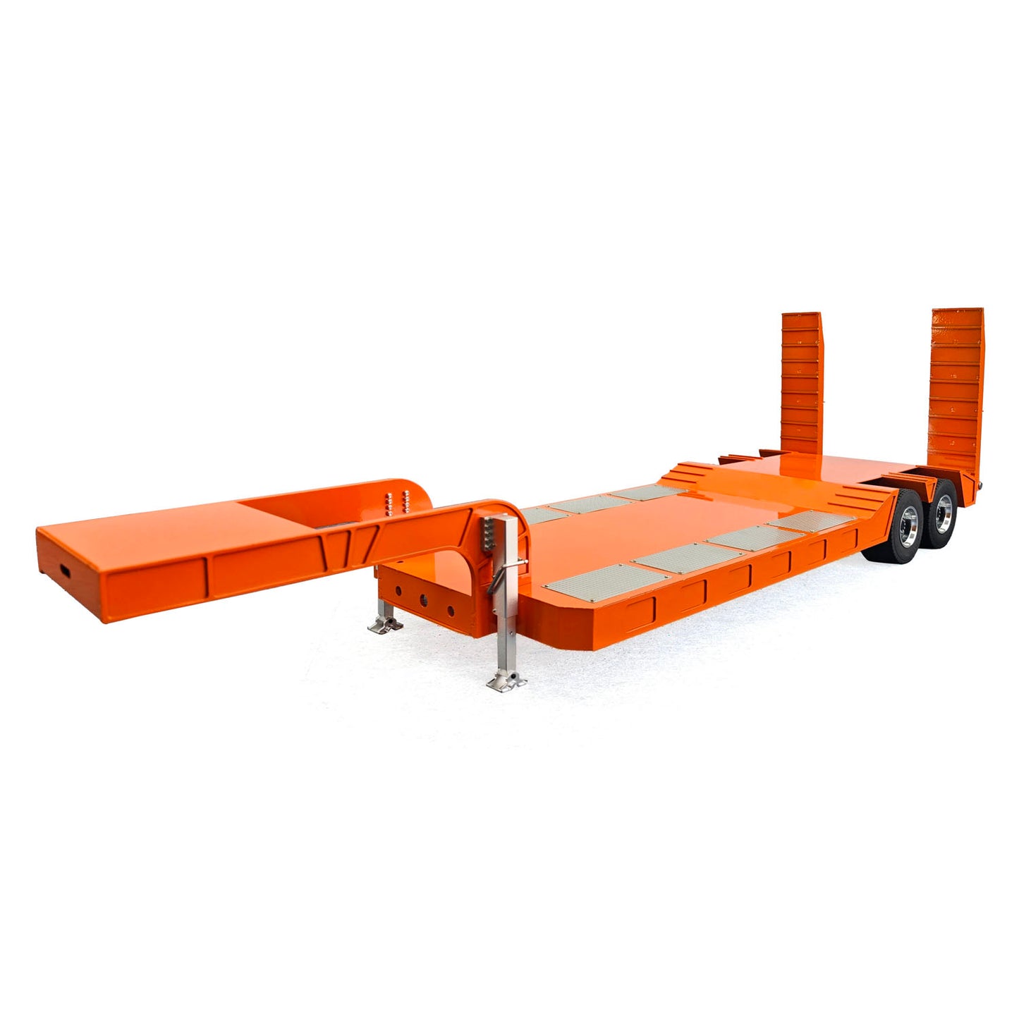 2 Axles Metal Semi Trailer Spring Support Legs Tail Plate for 1/14 DIY Remote Control Tractor Truck No Light