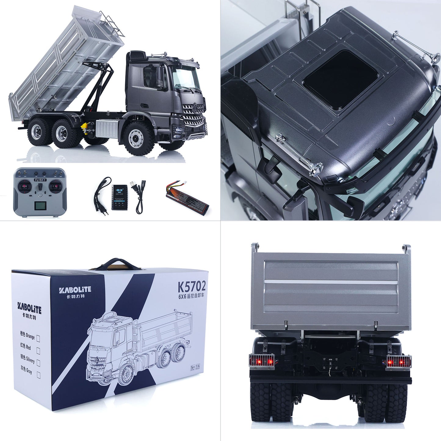Fast Shipping New 2.4G RC Electric Lifting Dumper 5702 Model 1:14 6*6 Remote Control Tipper Lifting Rod Vehicle Sound Light Motor RTR Car Toy