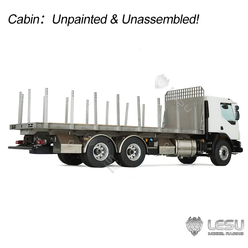 2Speed LESU 1/14 RC Flatbed Timber Truck VM FE Remote Control Lorry Car 6x4 Metal Chassis RWD Model Vehicle Light Sound Motor