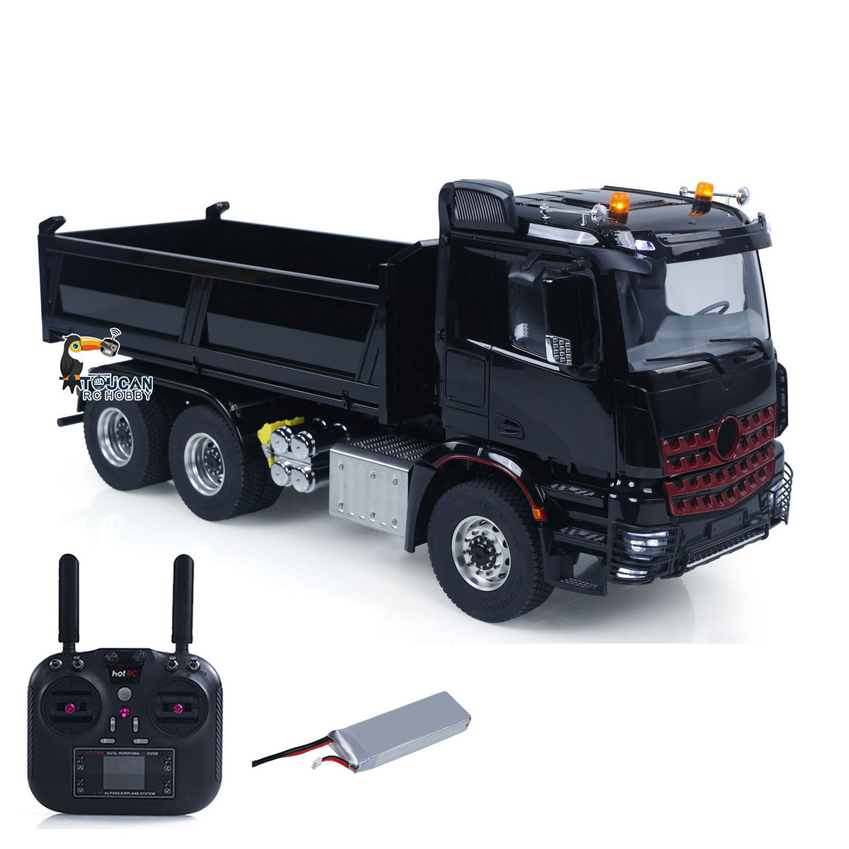 Fast Shipping 6X6 Metal Chassis 3348 RC Hydraulic Dumper 1/14 Radio Controlled Tipper NO Lock Light Sound Radio Battery Construction Truck RTR