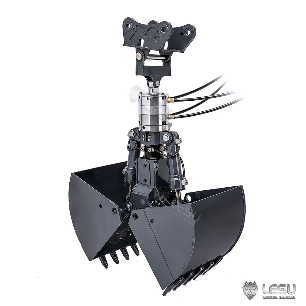 Metal Clamshell Bucket for LESU ET35 B0006 1/14 RC Hydraulic Excavator Digger