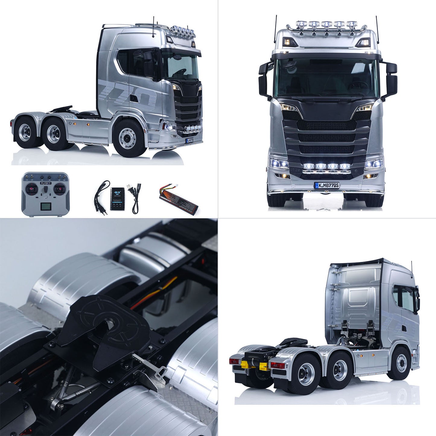 Fast Shipping 1/14 KABOLITE RC Tractor Car 770S 100 6x6 Romote Control Truck 2Speed Gearbox Differential Lock Vehicle 6WD Sound Light Model