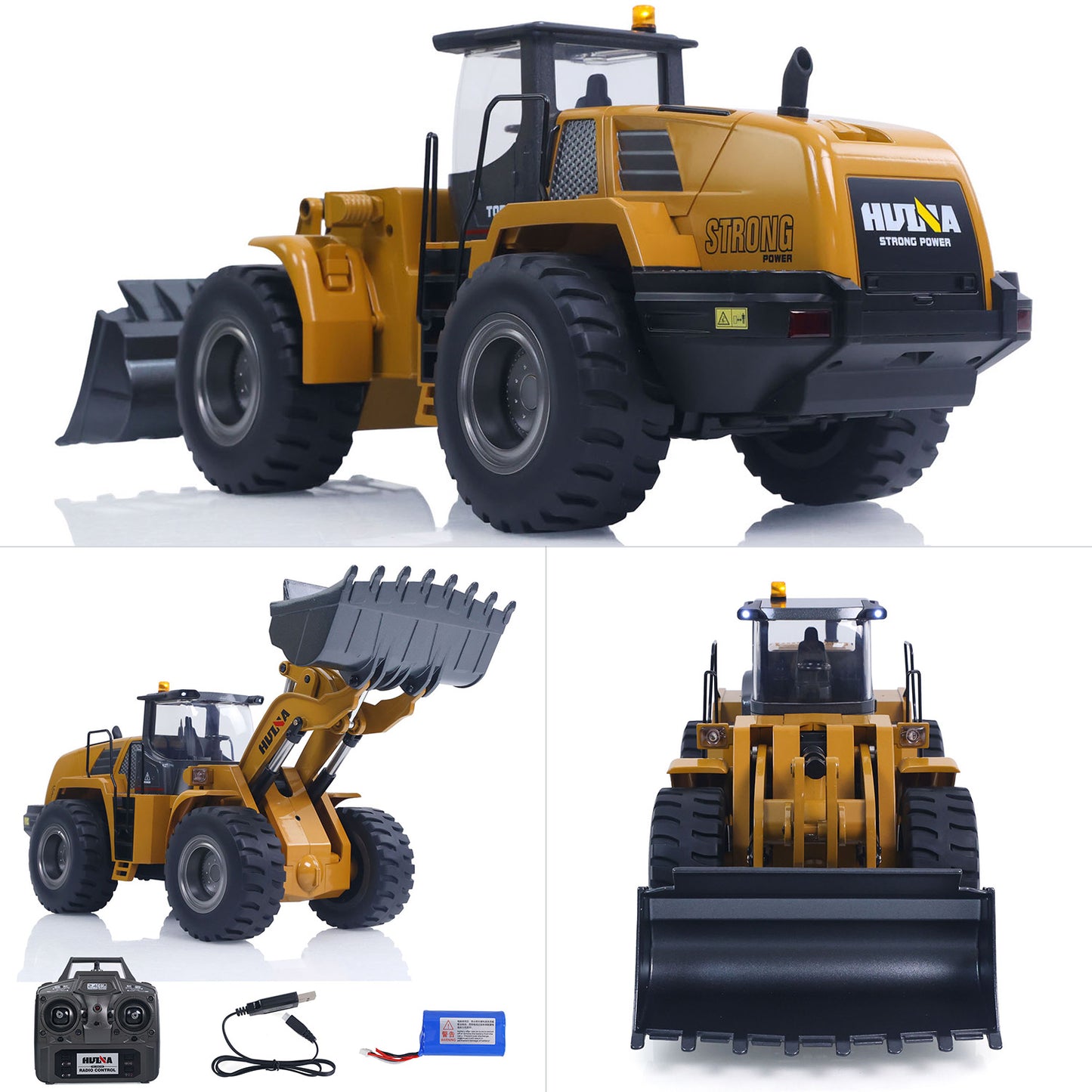 Fast Shipping 1/14 HUINA Toys 2.4G Radio Controlled Loader 1583 Electric Lifting System Lights Sound RC Construction Vehicles Assembled
