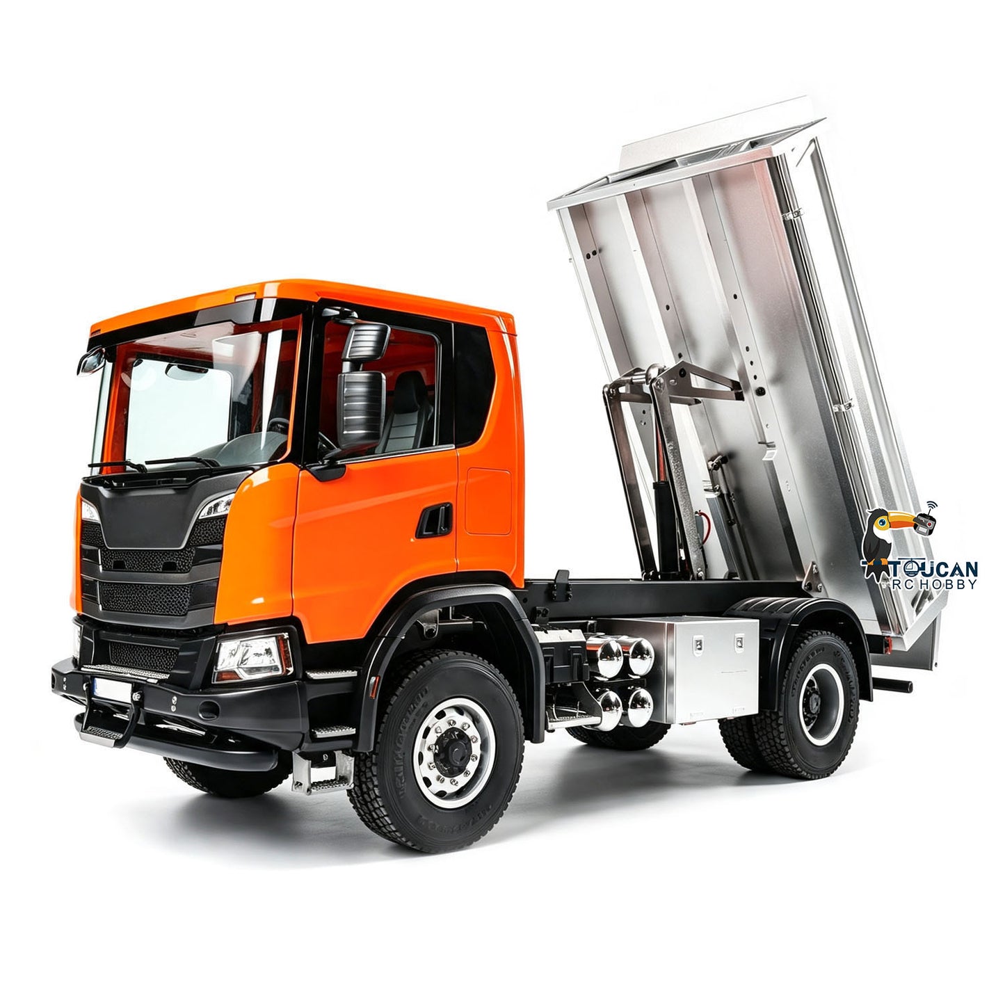 Double E E022 2Speed 4x4 1/14 Electric Screw RC Dump Truck 500G RTR Tipper Magnetic High Roof Full Metal Axle Radio Battery