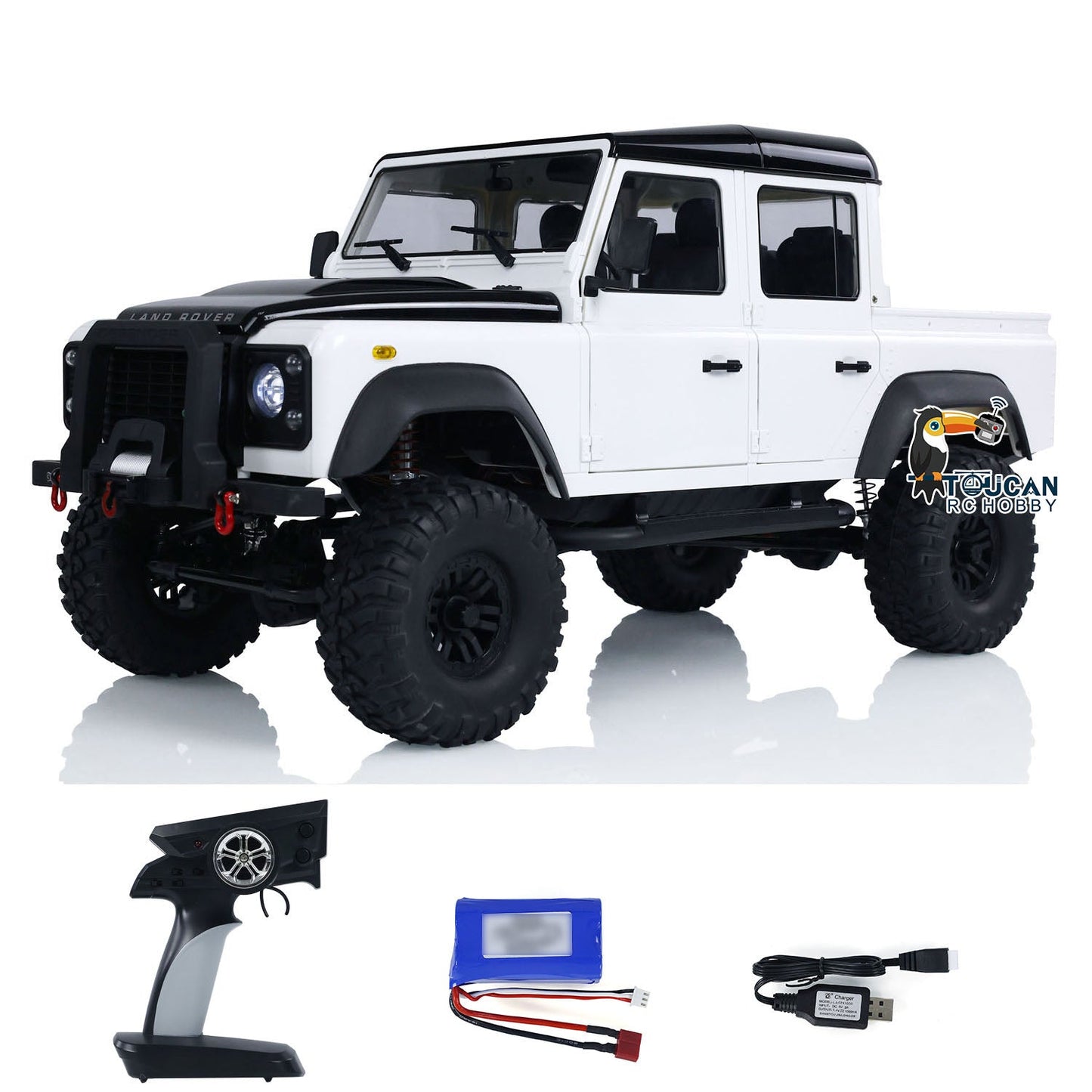 Double E 1/8 RC Pickup 4WD E102-003 4x4 Radio Control Rock Crawler Car Hobby Model ESC Servo Ready to Run Painted Assembled